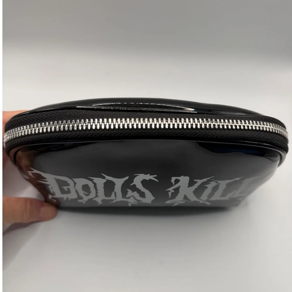 Dolls Kill Makeup Bag Womens OS Black NEW Patent Goth Cosmetic Case